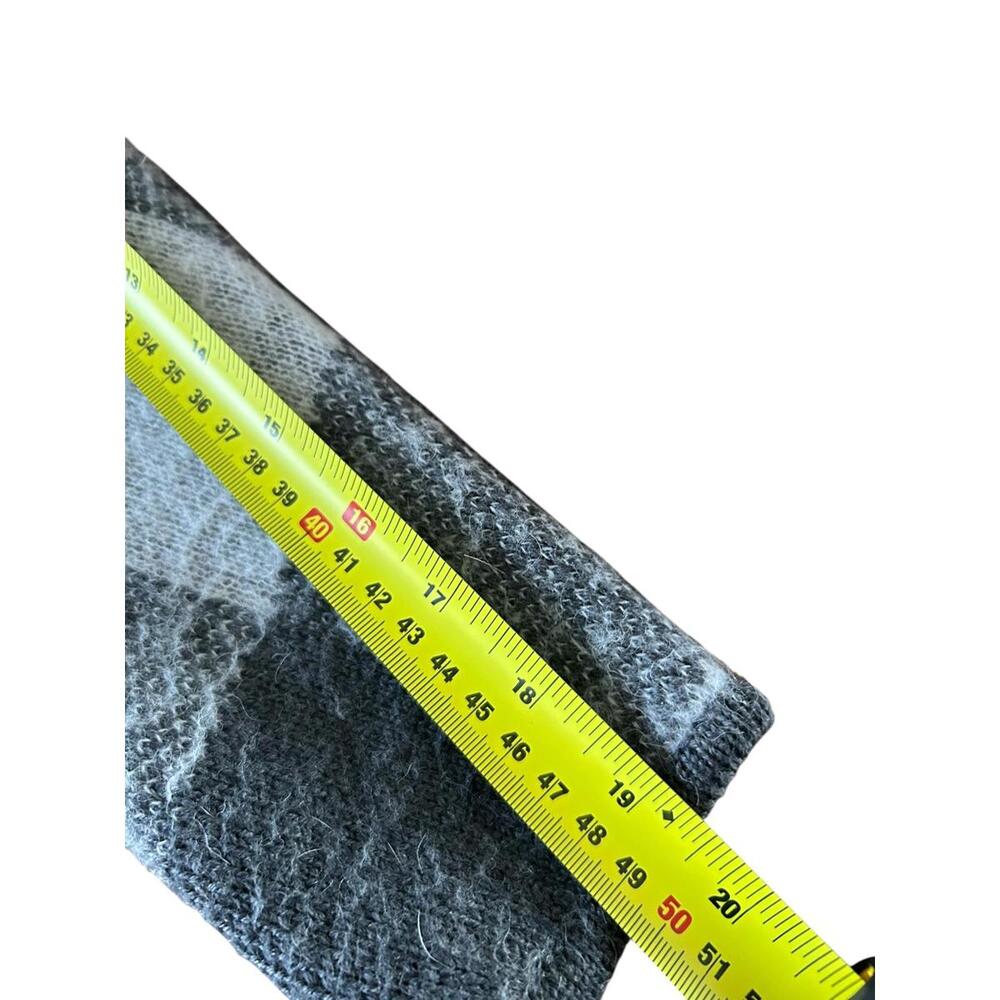 Max Mara Weekend Wool Alpaca Blend Check Sweater Gray Size Small Quiet Luxury - Picture 11 of 11